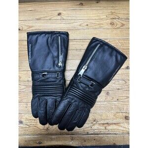 Vintage Harley Davidson 06-9208 Winter Leather Gauntlet Gloves Size Small